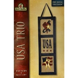 USA Trio  Banner/Wallhanging/Table Runner Pattern by Jeri Kelly